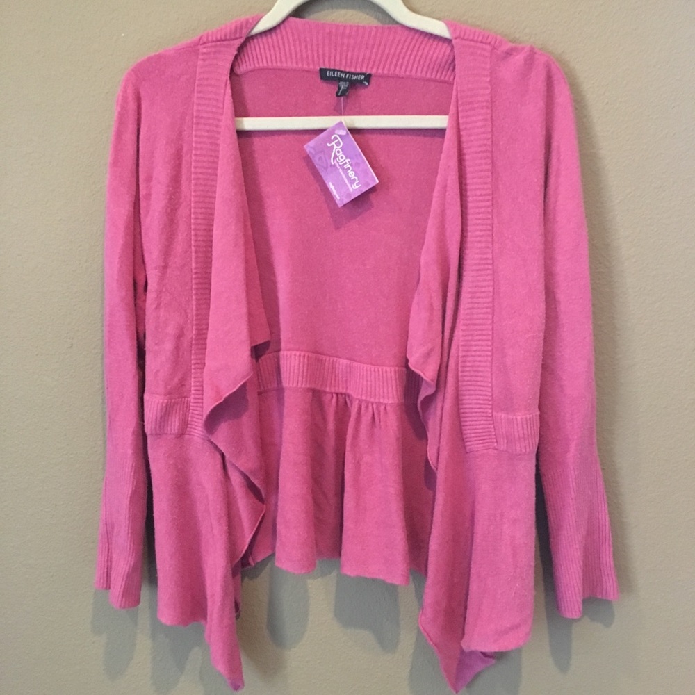 Rose Eileen Fisher cardigan sweater NWT XS
